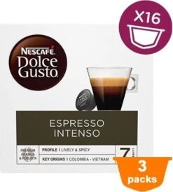 Nescafé Dolce Gusto Espresso Intenso Cups - 3 X 16 Stuks 9 Nescafé Dolce Gusto Espresso Intenso Cups - 3 X 16 Stuks -Beroemde Koffie Winkel 1082x1200