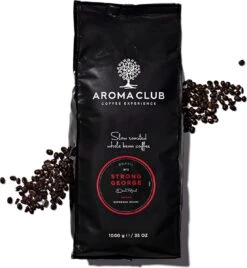 Beroemde Koffie Winkel 40 Aroma Club - Krachtige Koffiebonen 1KG - No. 3 Strong George - Koffie Intensiteit 5/5