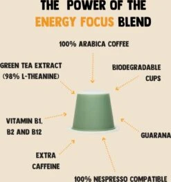 Cupplement Energy/Focus Blend Dark Roast Espresso - 10 Nespresso Koffiecups - Koffie Met Vitamines, Extra Cafeïne En Superfoods - Duurzame Biologische Afbreekbare Koffie Capsules 13 Cupplement Energy/Focus Blend Dark Roast Espresso - 10 Nespresso Koffiecups - Koffie Met Vitamines, Extra Cafeïne En Superfoods - Duurzame Biologische Afbreekbare Koffie Capsules -Beroemde Koffie Winkel 1125x1200