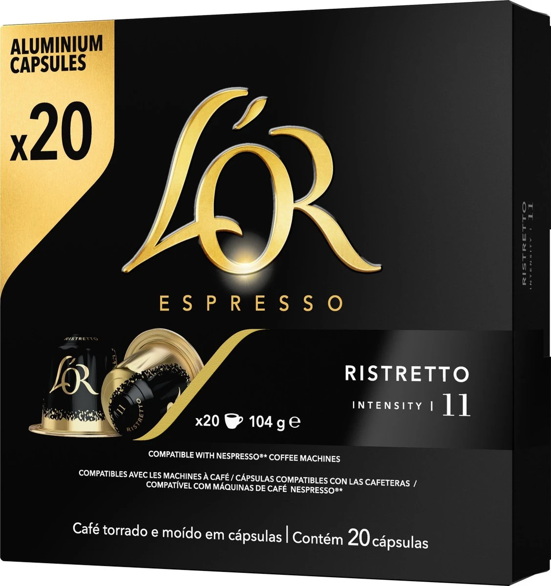L'OR Espresso Ristretto Koffiecups - Intensiteit 11/12 - 10 X 20 Capsules 14 L'OR Espresso Ristretto Koffiecups - Intensiteit 11/12 - 10 X 20 Capsules - Afbeelding 12