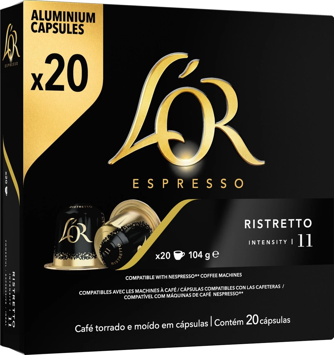 L'OR Espresso Ristretto Koffiecups - Intensiteit 11/12 - 10 X 20 Capsules 11 L'OR Espresso Ristretto Koffiecups - Intensiteit 11/12 - 10 X 20 Capsules - Afbeelding 9