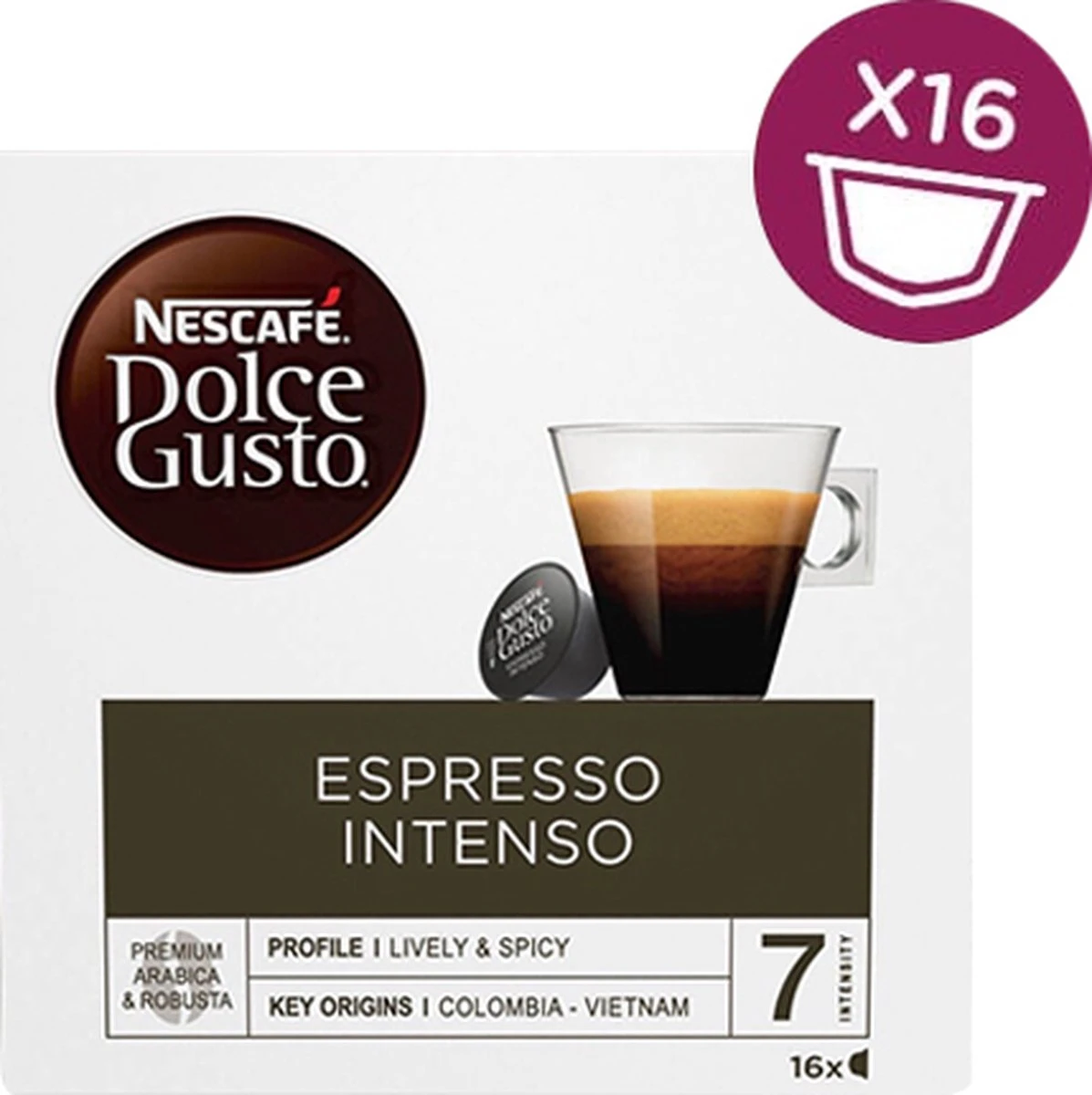 Nescafé Dolce Gusto Espresso Intenso Cups - 3 X 16 Stuks 6 Nescafé Dolce Gusto Espresso Intenso Cups - 3 X 16 Stuks - Afbeelding 4