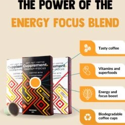Cupplement Energy/Focus Blend Dark Roast Espresso - 10 Nespresso Koffiecups - Koffie Met Vitamines, Extra Cafeïne En Superfoods - Duurzame Biologische Afbreekbare Koffie Capsules 10 Cupplement Energy/Focus Blend Dark Roast Espresso - 10 Nespresso Koffiecups - Koffie Met Vitamines, Extra Cafeïne En Superfoods - Duurzame Biologische Afbreekbare Koffie Capsules -Beroemde Koffie Winkel 1198x1200 6