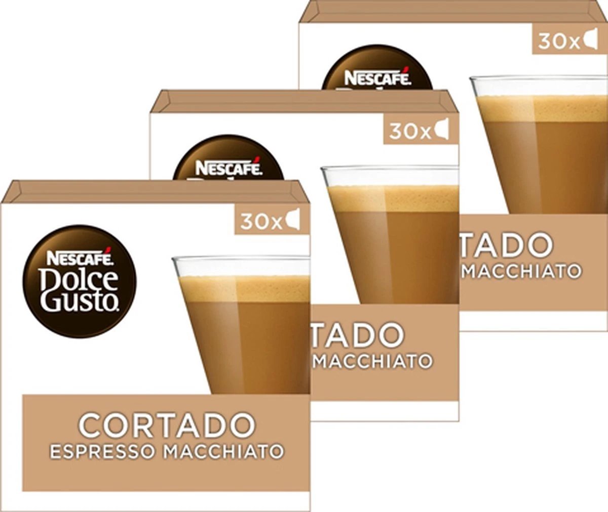 Nescafé Dolce Gusto Cortado Espresso Macchiato Capsules - 90 Koffiecups 3 Nescafé Dolce Gusto Cortado Espresso Macchiato Capsules - 90 Koffiecups