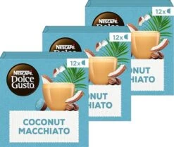Nieuwkomers 9 Nescafé Dolce Gusto Coconut Macchiato Capsules - Vegan Koffie - 36 Koffiecups