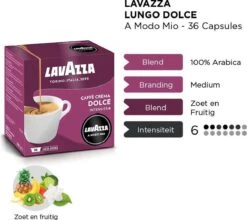 Lavazza A Modo Mio Lungo Dolce 36 Stuks -Beroemde Koffie Winkel 1200x1068