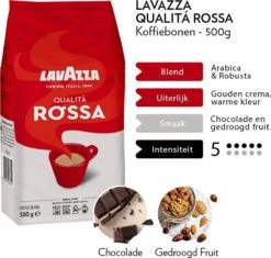 Lavazza Qualita Rossa Koffiebonen - 500 Gram X6 -Beroemde Koffie Winkel 1200x1144