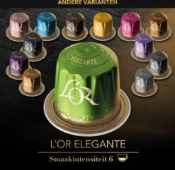 L'OR Lungo Elegante Koffiecups - Intensiteit 6/12 - 10 X 20 Capsules -Beroemde Koffie Winkel 1200x1173 14