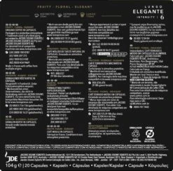 L'OR Lungo Elegante Koffiecups - Intensiteit 6/12 - 10 X 20 Capsules -Beroemde Koffie Winkel 1200x1186 6