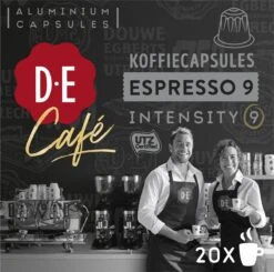 Douwe Egberts D.E Café Espresso Koffiecups - Intensiteit 9/12 - 10 X 20 Capsules -Beroemde Koffie Winkel 1200x1190 1