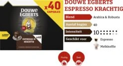 Douwe Egberts Espresso Krachtig (10) - 5 X 40 Koffiecups 16 Douwe Egberts Espresso Krachtig (10) - 5 X 40 Koffiecups -Beroemde Koffie Winkel 1200x653