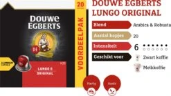 Douwe Egberts Lungo Original Koffiecups - Intensiteit 6/12 - 10 X 20 Capsules 14 Douwe Egberts Lungo Original Koffiecups - Intensiteit 6/12 - 10 X 20 Capsules -Beroemde Koffie Winkel 1200x674