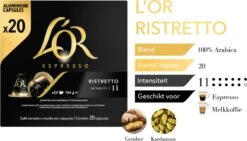 L'OR Espresso Ristretto Koffiecups - Intensiteit 11/12 - 10 X 20 Capsules 21 L'OR Espresso Ristretto Koffiecups - Intensiteit 11/12 - 10 X 20 Capsules -Beroemde Koffie Winkel 1200x685