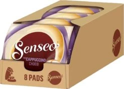 Senseo Cappuccino Choco Koffiepads - 2/9 Intensiteit - 4 X 8 Pads -Beroemde Koffie Winkel 1200x863