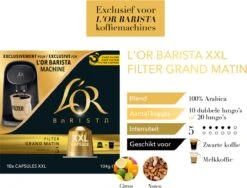 L'OR BARISTA XXL Filter Grand Matin (5) - 5 X 10 Koffiecups 20 L'OR BARISTA XXL Filter Grand Matin (5) - 5 X 10 Koffiecups -Beroemde Koffie Winkel 1200x913