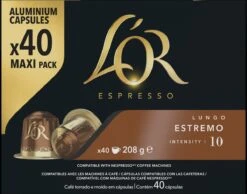 L'OR Lungo Estremo Koffiecups - Intensiteit 10/12 - 4 X 40 Capsules 9 L'OR Lungo Estremo Koffiecups - Intensiteit 10/12 - 4 X 40 Capsules -Beroemde Koffie Winkel 1200x942 2