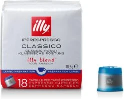 Illy - Iperespresso Koffie Home Classico Lungo 6 X 18 Capsules -Beroemde Koffie Winkel 1200x956 1