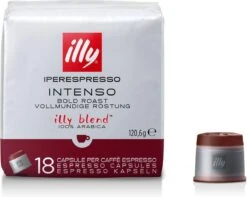 Illy - Iperespresso Koffie Home Intenso 6 X 18 Capsules 9 Illy - Iperespresso Koffie Home Intenso 6 X 18 Capsules -Beroemde Koffie Winkel 1200x957 2