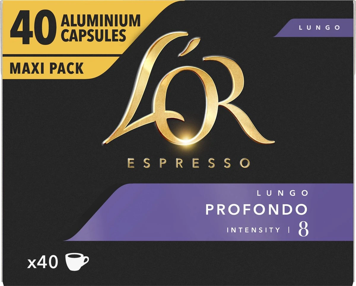 L'OR Lungo Profondo Koffiecups - Intensiteit 8/12 - 4 X 40 Capsules 11 L'OR Lungo Profondo Koffiecups - Intensiteit 8/12 - 4 X 40 Capsules - Afbeelding 9