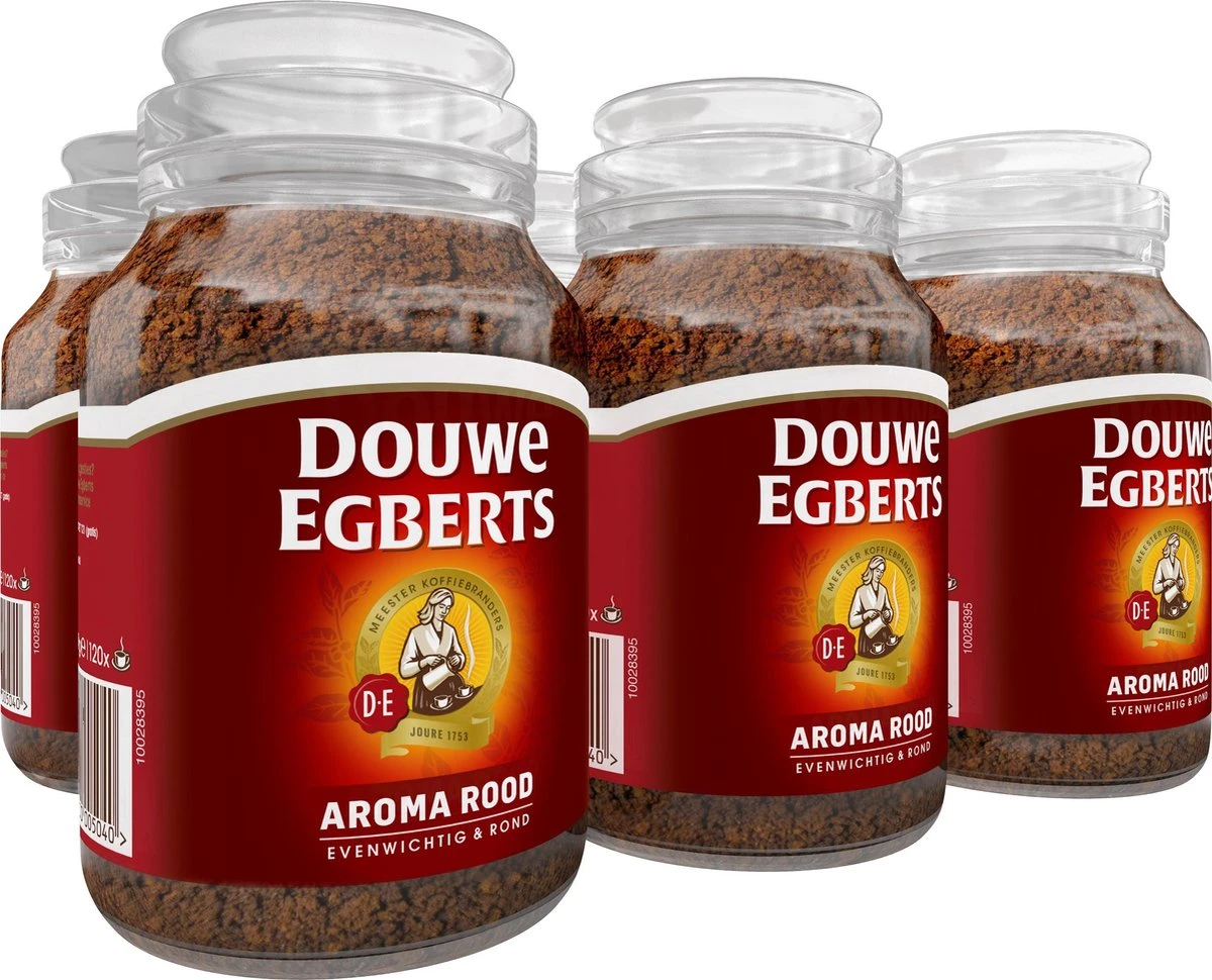 Douwe Egberts Aroma Rood Oploskoffie - 6 X Pot Van 200 Gram 3 Douwe Egberts Aroma Rood Oploskoffie - 6 X Pot Van 200 Gram