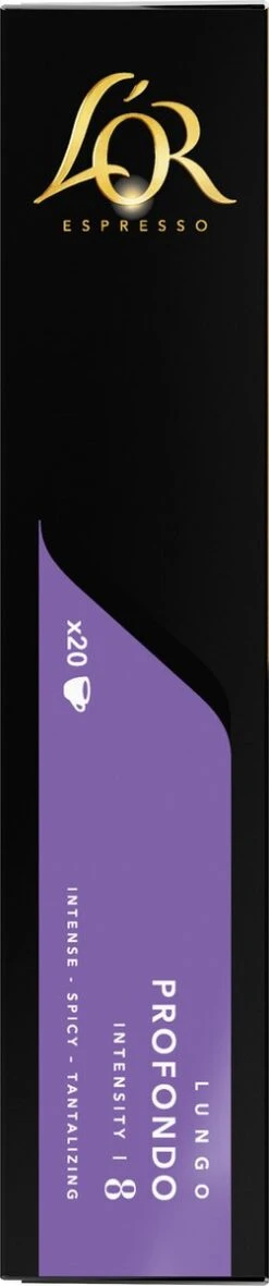 L'OR Lungo Profondo Koffiecups - Intensiteit 8/12 - 4 X 40 Capsules 14 L'OR Lungo Profondo Koffiecups - Intensiteit 8/12 - 4 X 40 Capsules -Beroemde Koffie Winkel 251x1200 2