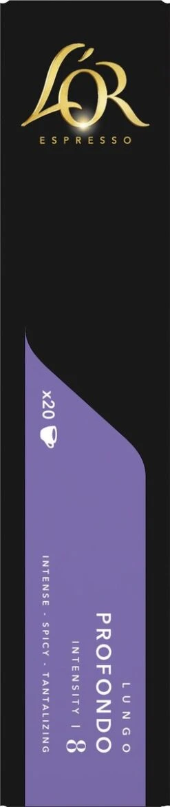 L'OR Lungo Profondo Koffiecups - Intensiteit 8/12 - 10 X 20 Capsules -Beroemde Koffie Winkel 253x1200 8