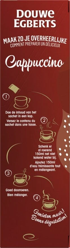 Douwe Egberts Verwenkoffie Cappuccino Oploskoffie - 5 X 10 Zakjes 18 Douwe Egberts Verwenkoffie Cappuccino Oploskoffie - 5 X 10 Zakjes -Beroemde Koffie Winkel 343x1200