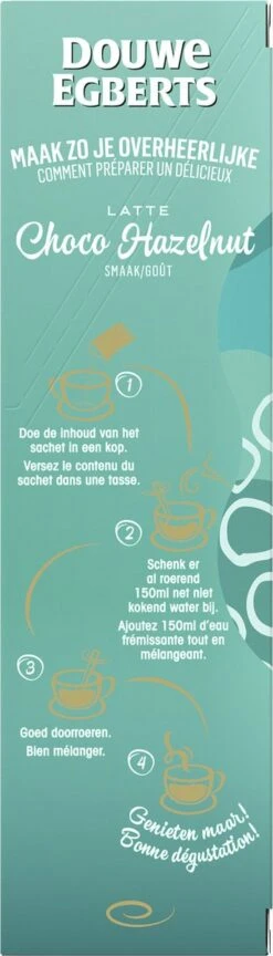 Douwe Egberts Latte Choco Hazelnut Oploskoffie - 5/9 Intensiteit - 5 X 8 Zakjes -Beroemde Koffie Winkel 343x1200 5
