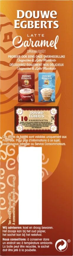 Douwe Egberts Verwenkoffie Latte Caramel Oploskoffie - 5 X 8 Zakjes -Beroemde Koffie Winkel 343x1200 7