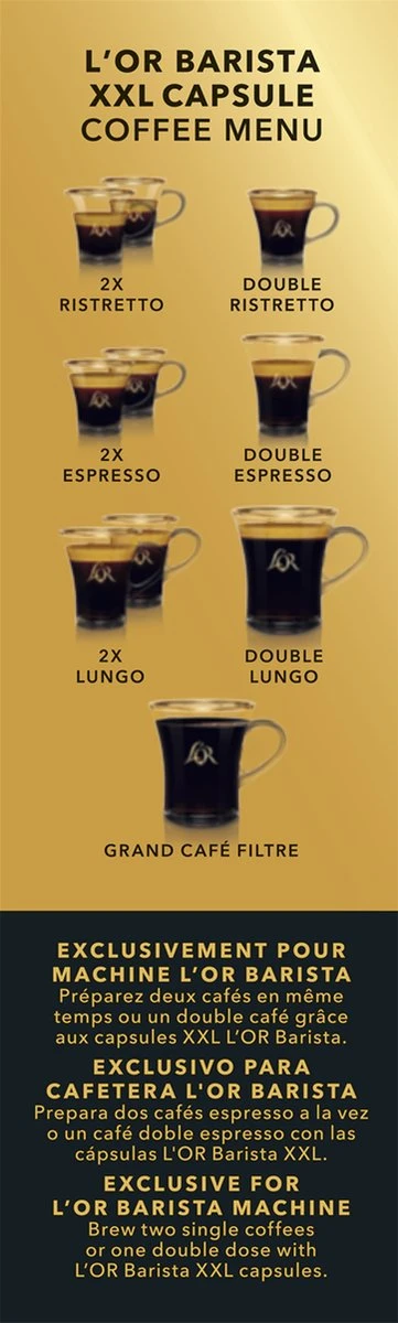 L'OR BARISTA XXL Ristretto (11) - 5 X 10 Koffiecups 6 L'OR BARISTA XXL Ristretto (11) - 5 X 10 Koffiecups - Afbeelding 4