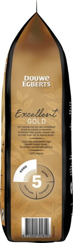 Douwe Egberts Excellent Gold Koffiebonen - 5/9 Intensiteit - 4 X 1kg -Beroemde Koffie Winkel 362x1200