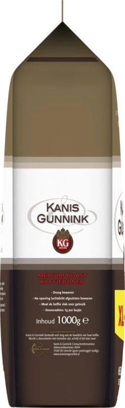 Kanis & Gunnink Medium Roast Koffiebonen - 4 X 1000 Gram - Voordeelverpakking -Beroemde Koffie Winkel 369x1200