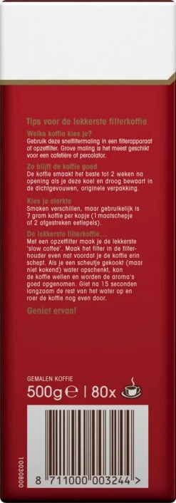 Douwe Egberts Aroma Rood Filterkoffie - 6 X 500 Gram -Beroemde Koffie Winkel 420x1200 4