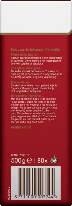 Douwe Egberts Aroma Rood Filterkoffie - 15 X 500 Gram -Beroemde Koffie Winkel 421x1200 2