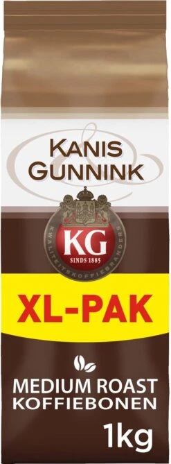 Kanis & Gunnink Medium Roast Koffiebonen - 4 X 1000 Gram - Voordeelverpakking -Beroemde Koffie Winkel 443x1200