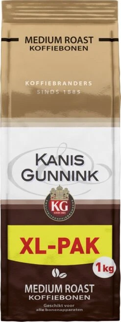 Kanis & Gunnink Medium Roast Koffiebonen - 4 X 1000 Gram - Voordeelverpakking -Beroemde Koffie Winkel 451x1200