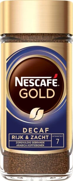 Nescafé Gold Decafé Oploskoffie - 6 Potten à 100 Gram -Beroemde Koffie Winkel 484x1200