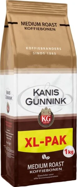 Kanis & Gunnink Medium Roast Koffiebonen - 4 X 1000 Gram - Voordeelverpakking -Beroemde Koffie Winkel 497x1200