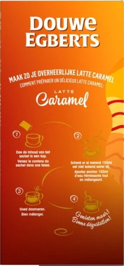 Douwe Egberts Verwenkoffie Latte Caramel Oploskoffie - 5 X 8 Zakjes -Beroemde Koffie Winkel 559x1200 2