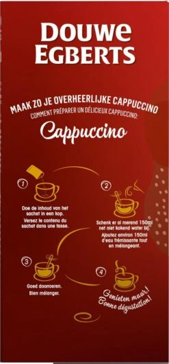 Douwe Egberts Verwenkoffie Cappuccino Oploskoffie - 5 X 10 Zakjes 15 Douwe Egberts Verwenkoffie Cappuccino Oploskoffie - 5 X 10 Zakjes -Beroemde Koffie Winkel 559x1200
