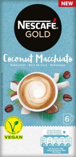 Nescafé Gold Coconut Macchiato Oploskoffie - 6 Doosjes à 6 Zakjes -Beroemde Koffie Winkel 583x1200 1