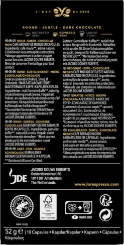 L'OR Espresso Chocolat Koffiecups - 10 X 10 Capsules -Beroemde Koffie Winkel 608x1200