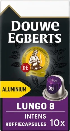 Douwe Egberts Lungo Intens Koffiecups - Intensiteit 8/12 - 10 X 10 Capsules -Beroemde Koffie Winkel 643x1200
