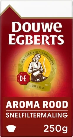 Douwe Egberts Aroma Rood Filterkoffie - 24 X 250 Gram -Beroemde Koffie Winkel 643x1200 6