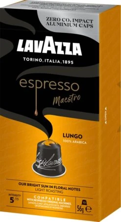 Lavazza Espresso Lungo - Aluminium Nespresso Capsules - 10 Stuks -Beroemde Koffie Winkel 656x1200 1