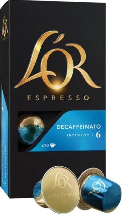 L'OR Espresso Decaffeinato Koffiecups - Intensiteit 6/12 - 10 X 10 Capsules 24 L'OR Espresso Decaffeinato Koffiecups - Intensiteit 6/12 - 10 X 10 Capsules -Beroemde Koffie Winkel 686x1200