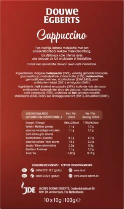 Douwe Egberts Verwenkoffie Cappuccino Oploskoffie - 5 X 10 Zakjes 13 Douwe Egberts Verwenkoffie Cappuccino Oploskoffie - 5 X 10 Zakjes -Beroemde Koffie Winkel 713x1200 1