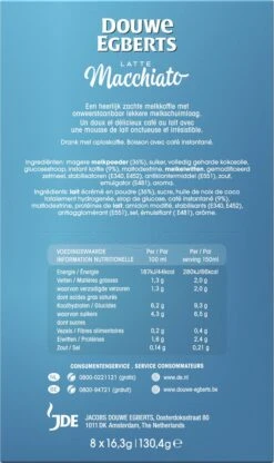 Douwe Egberts Verwenkoffie Latte Macchiato Oploskoffie - 5 X 8 Zakjes -Beroemde Koffie Winkel 713x1200 2