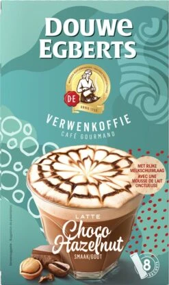 Douwe Egberts Latte Choco Hazelnut Oploskoffie - 5/9 Intensiteit - 5 X 8 Zakjes -Beroemde Koffie Winkel 713x1200 4