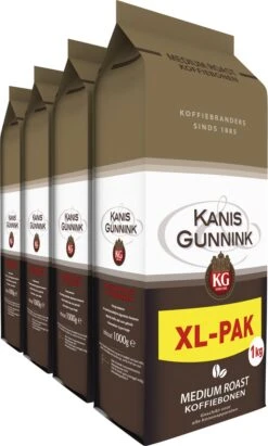 Nieuwkomers 5 Kanis & Gunnink Medium Roast Koffiebonen - 4 X 1000 Gram - Voordeelverpakking